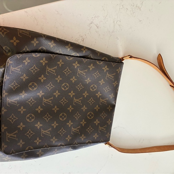 Louis Vuitton Monogram Crossbody Bag in Brown and Tan - Picture 1 of 11
